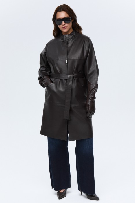 плащ из натуральной кожи 802531003 фотография