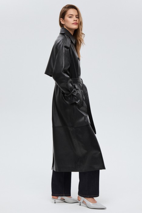 плащ из натуральной кожи 800378003 фотография