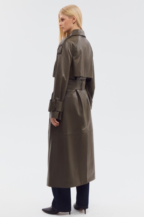 плащ из натуральной кожи по цене 25830 руб вид справа