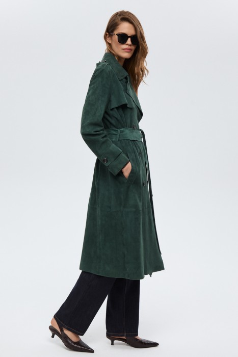 плащ из натуральной замши 818011003 фотография