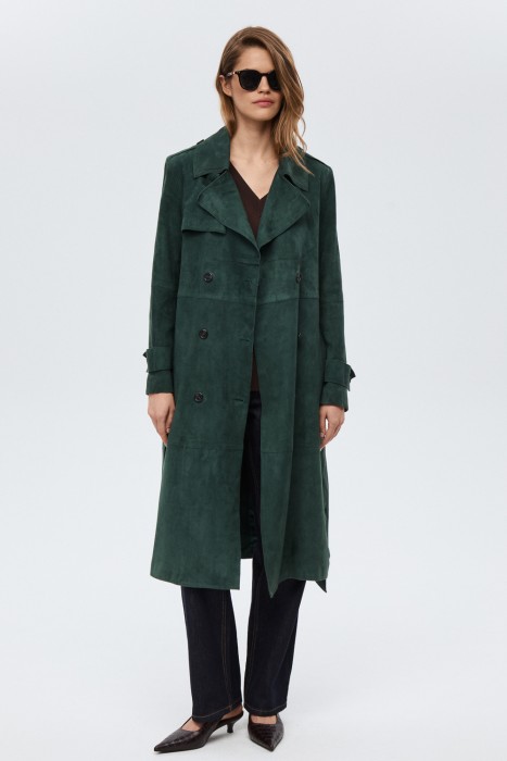 плащ из натуральной замши по цене 26870 руб вид справа