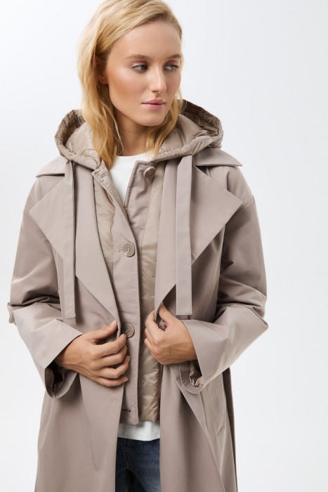 плащ с капюшоном из россии вид сбоку