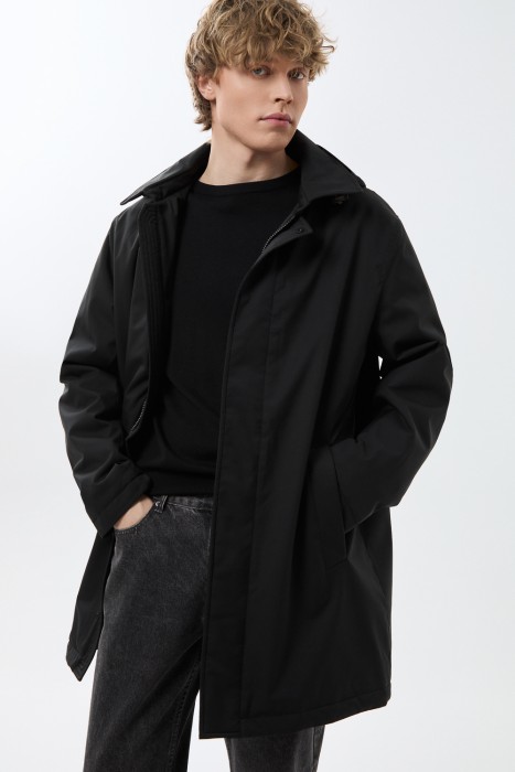 плащ с капюшоном из россии вид сбоку