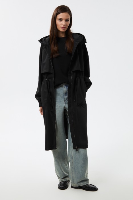 плащ с капюшоном из россии вид сбоку