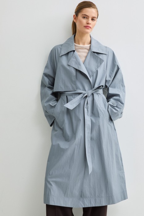 плащ с поясом от бренда снежная королева вид слева