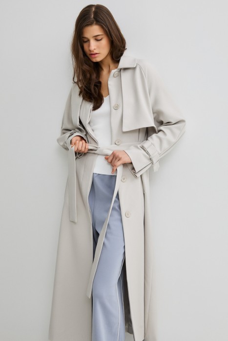 плащ с поясом 817369003 фотография