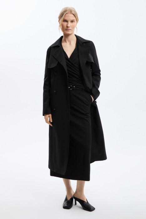 плащ с поясом от бренда снежная королева вид слева