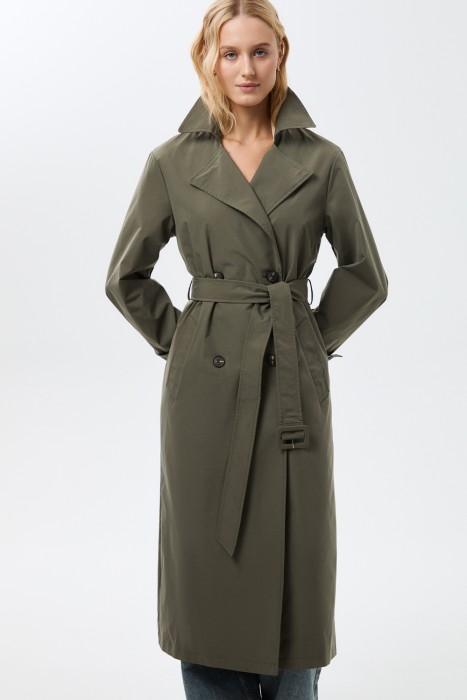 плащ с поясом от бренда снежная королева вид слева