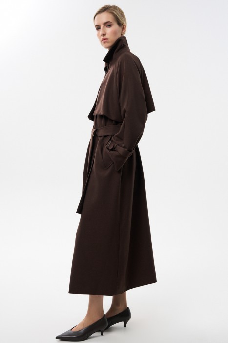 плащ с поясом 817378003 фотография
