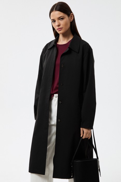 плащ с поясом от бренда снежная королева вид слева