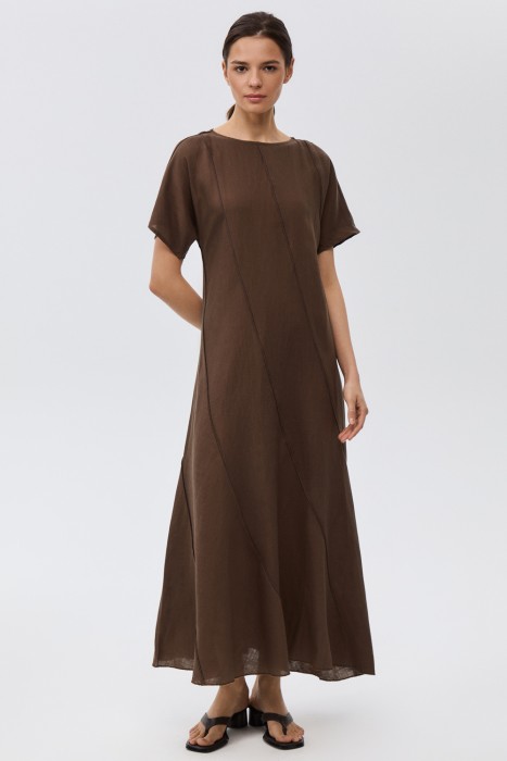 платье асимметричного кроя от бренда снежная королева вид слева