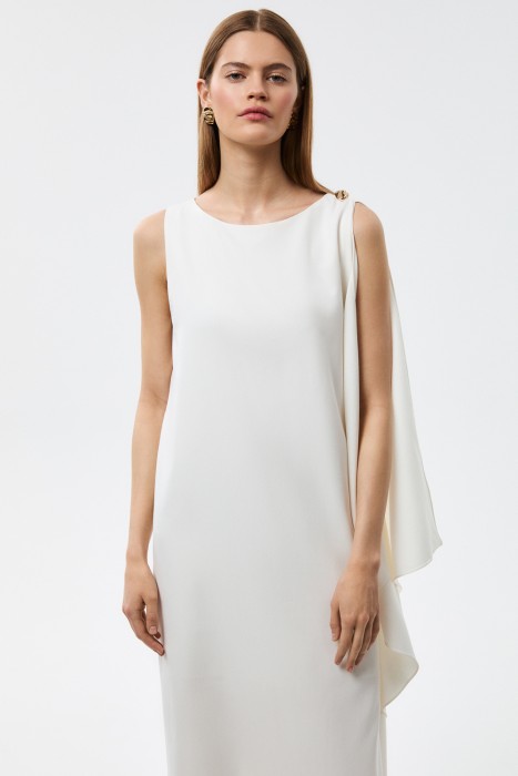 платье асимметричного кроя от бренда снежная королева вид слева