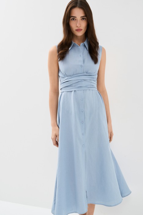 платье из хлопка и льна 769942003 фотография