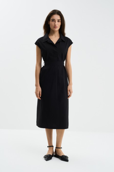 платье из хлопка от бренда снежная королева вид слева