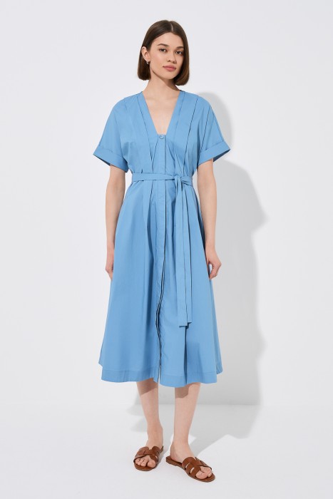 платье из хлопка от бренда снежная королева вид слева