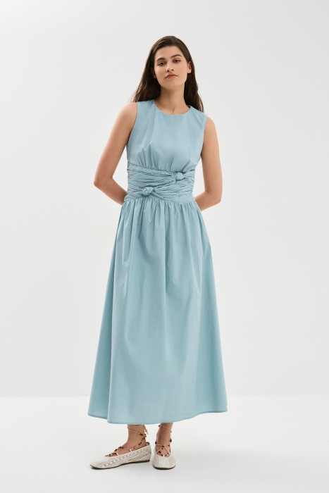 платье из хлопка от бренда снежная королева вид слева