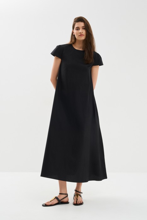 платье из хлопка от бренда снежная королева вид слева