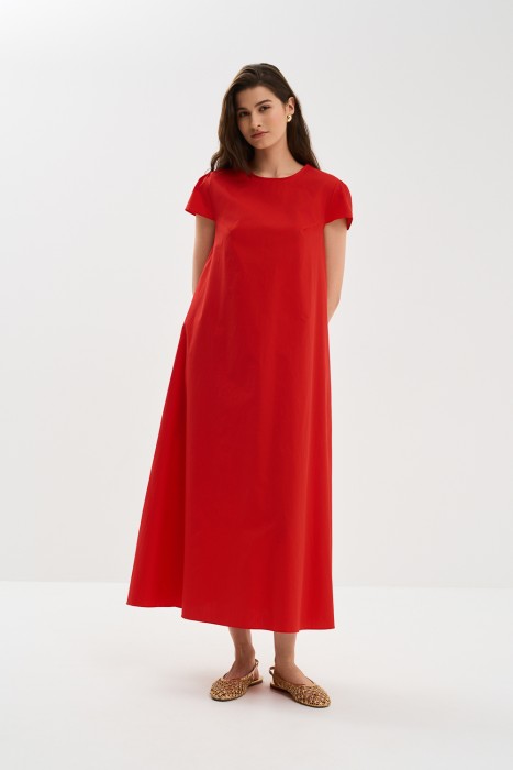 платье из хлопка от бренда снежная королева вид слева