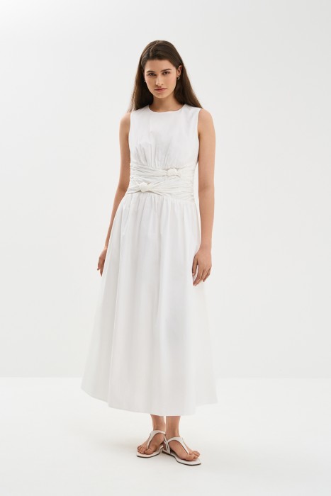 платье из хлопка от бренда снежная королева вид слева