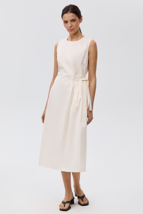 платье из хлопка от бренда снежная королева вид слева