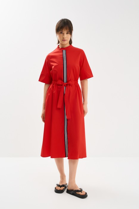 платье из хлопка от бренда снежная королева вид слева