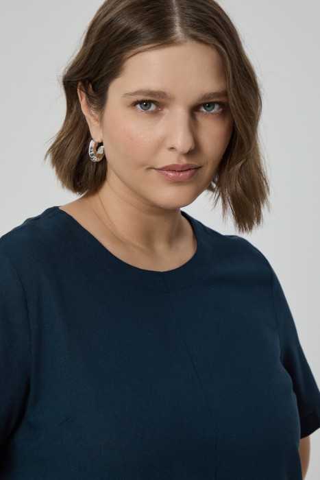 платье изо льна из россии вид сбоку