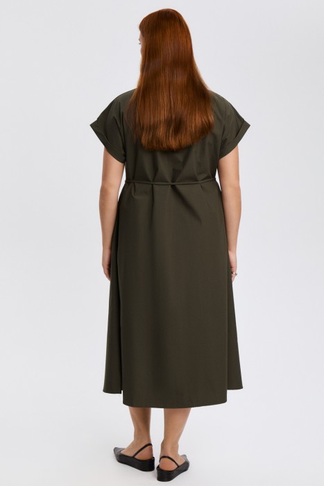 платье-рубашка из хлопка по цене 5280 руб вид справа