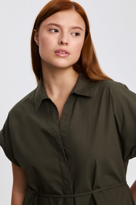 платье-рубашка из хлопка из россии вид сбоку