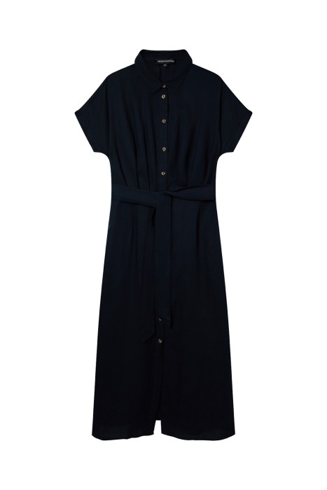 платье-рубашка с поясом 828969003 фотография