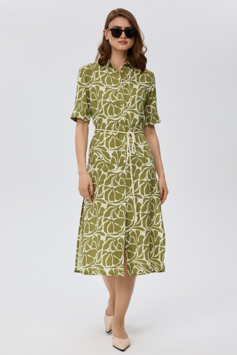 платье-рубашка с принтом 811826003 фотография