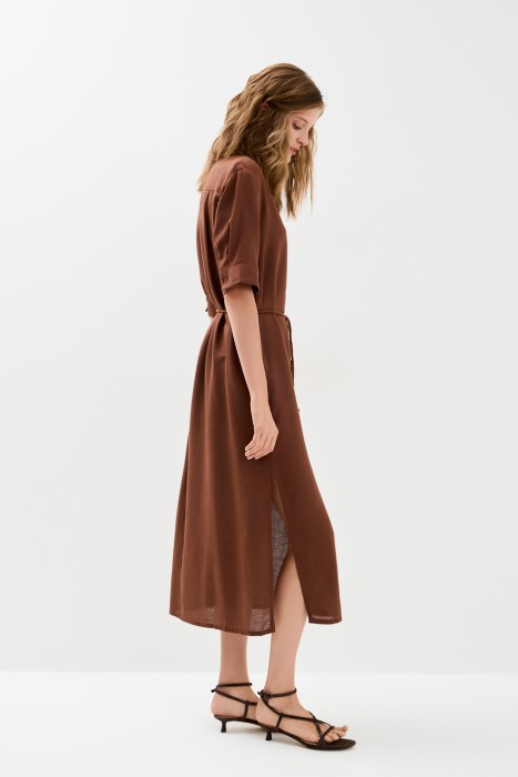 платье-рубашка от бренда снежная королева вид слева