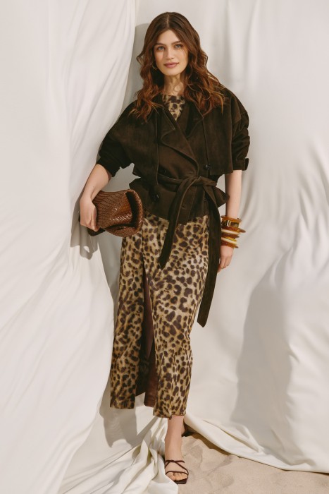 платье с анималистичным принтом 755228003 фотография