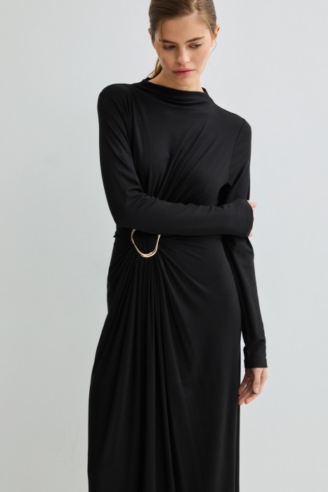 платье с драпировкой из россии вид сбоку