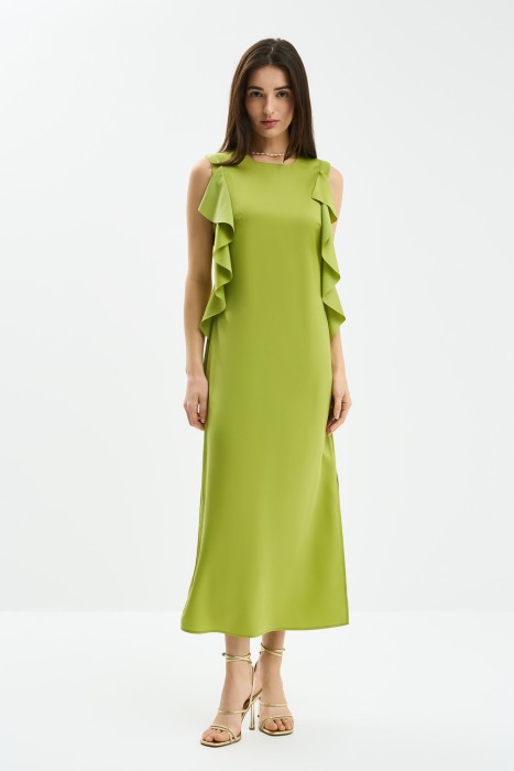 платье с оборками от бренда снежная королева вид слева