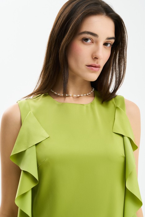 платье с оборками из россии вид сбоку