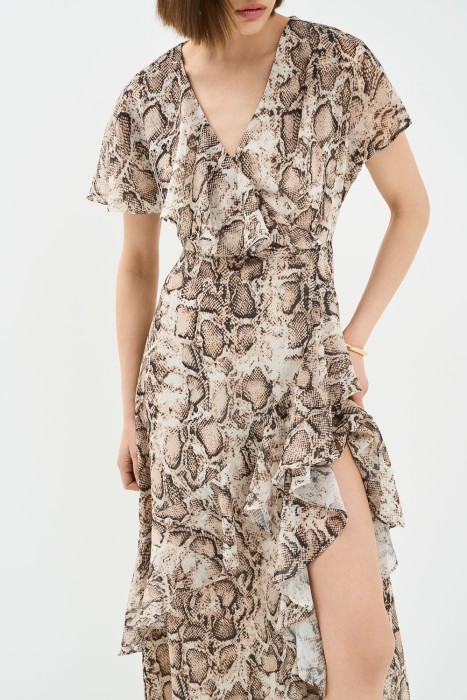 платье с оборками из россии вид сбоку