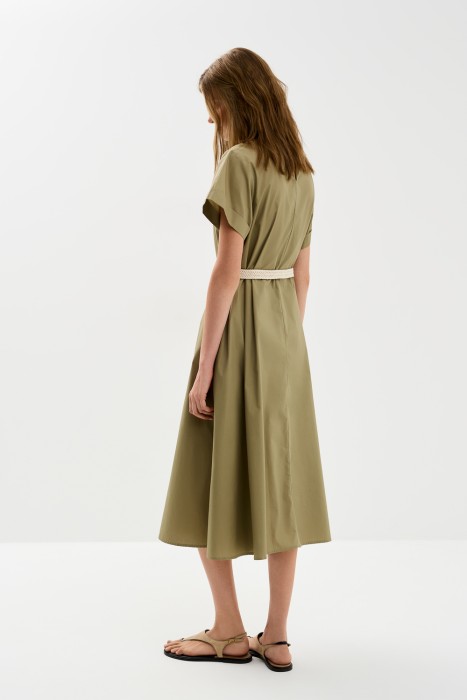 платье с плетеным ремнем от бренда снежная королева вид слева