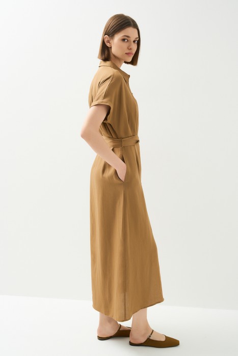 платье с поясом от бренда снежная королева вид слева