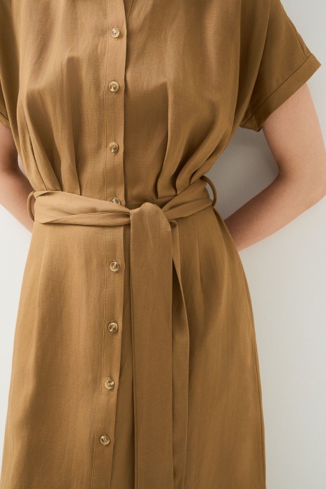 платье с поясом из россии вид сбоку