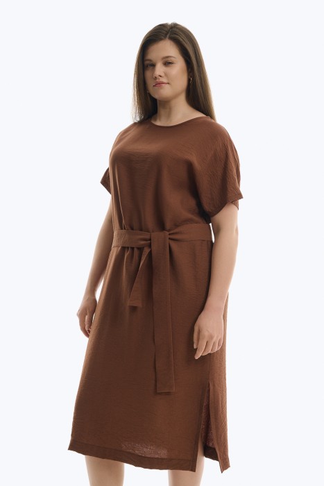 платье с поясом из россии вид сбоку