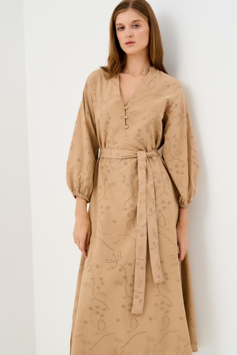 платье с поясом от бренда снежная королева вид слева