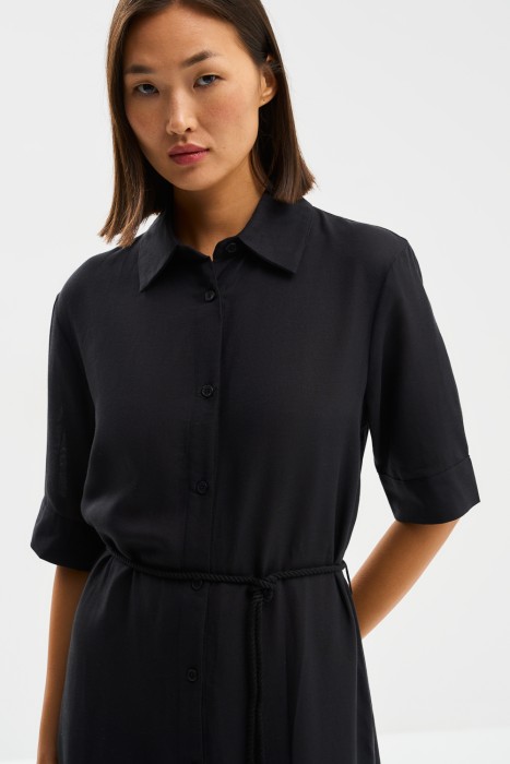 платье с поясом от бренда снежная королева вид слева