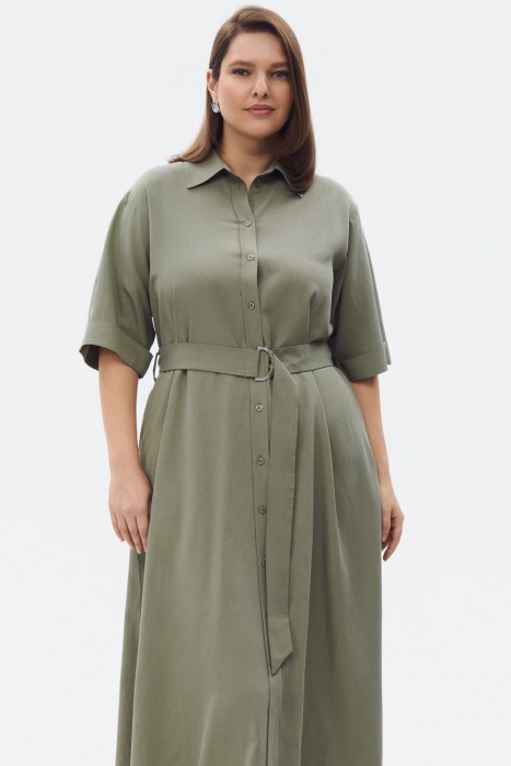 платье с поясом от бренда снежная королева вид слева