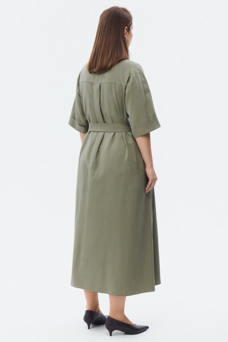 платье с поясом по цене 6370 руб вид справа