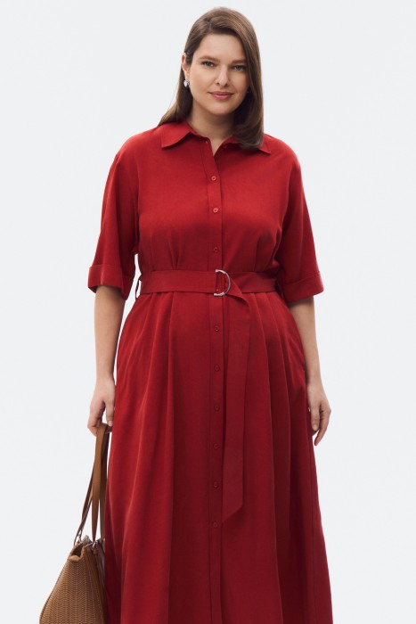 платье с поясом от бренда снежная королева вид слева