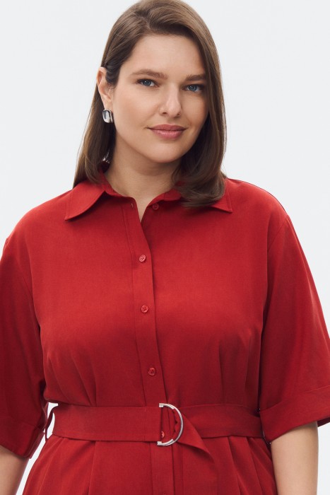 платье с поясом из россии вид сбоку