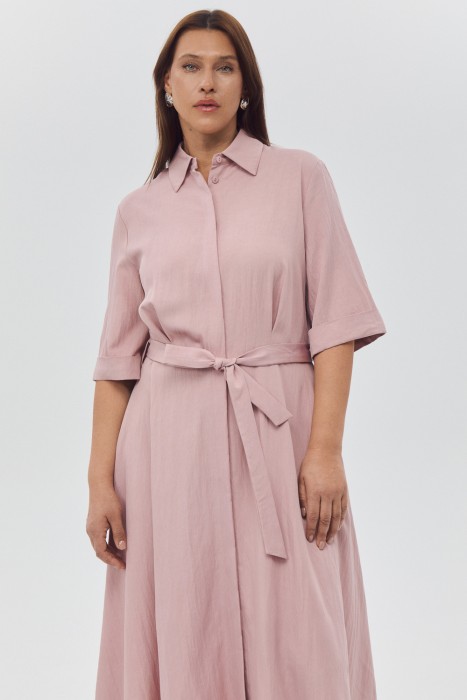 платье с поясом от бренда снежная королева вид слева