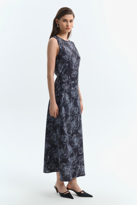 платье с принтом от бренда снежная королева вид слева