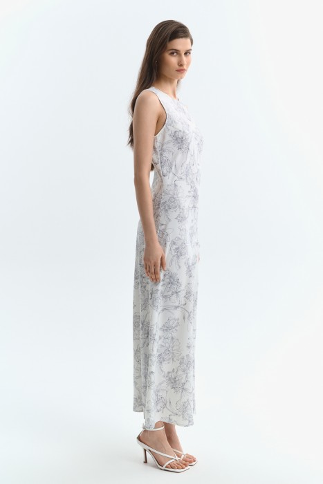 платье с принтом от бренда снежная королева вид слева