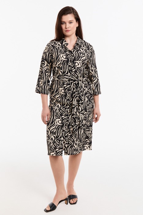 платье с принтом от бренда снежная королева вид слева